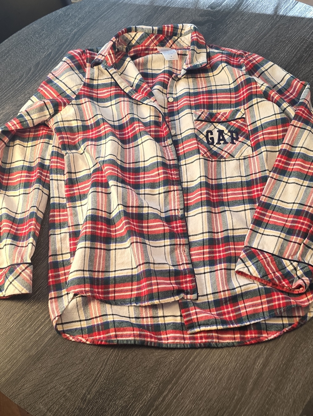 GAP Red, White & Navy Plaid Button-Down Shirt